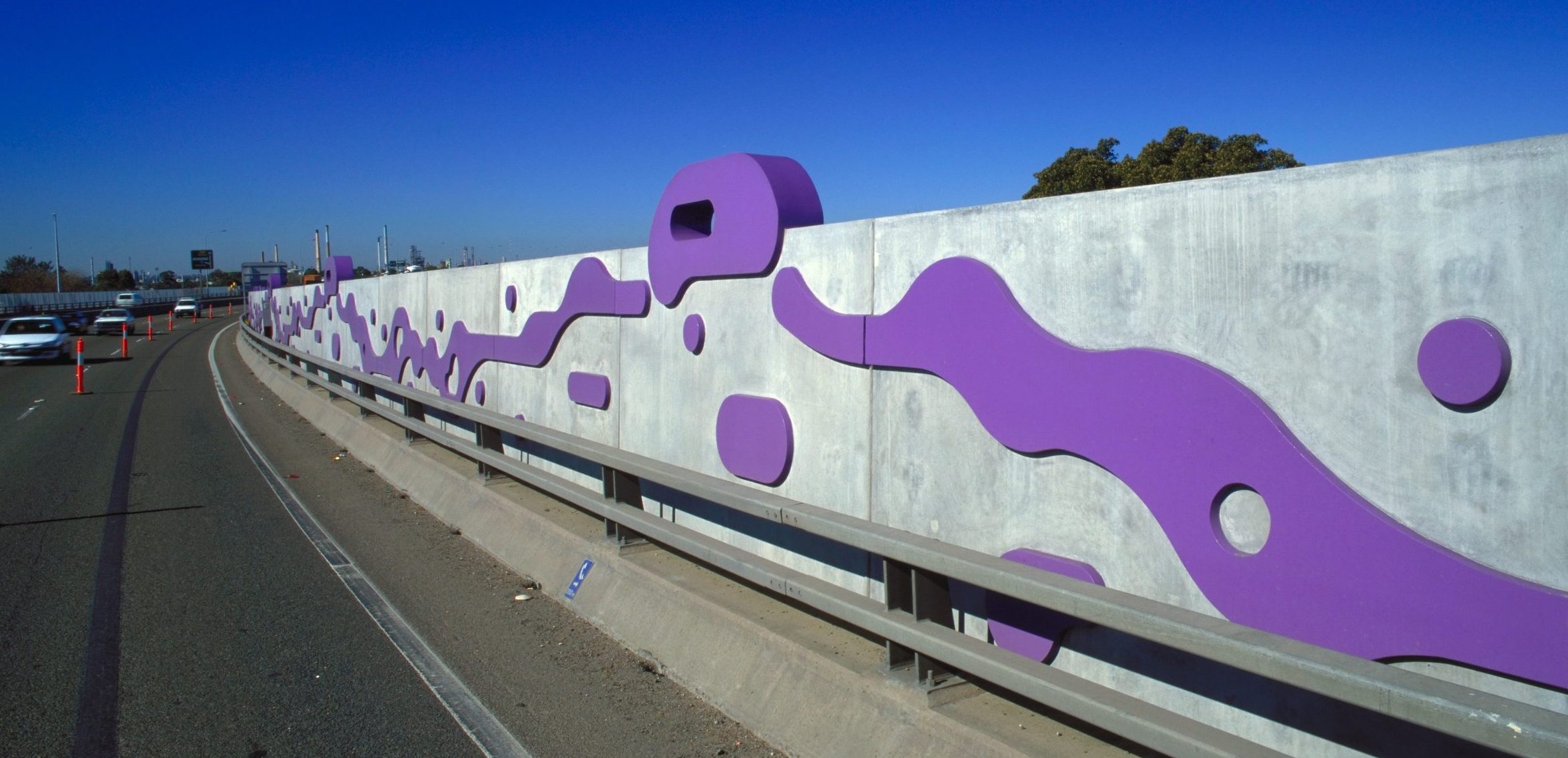 Noise barriers on a bridge, Australia
